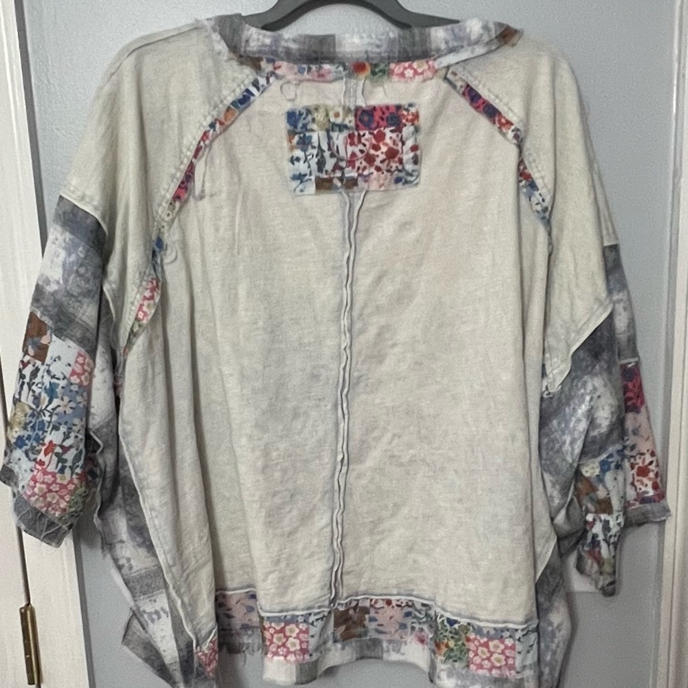 Oli & Hali Washed Multi Print Patchwork Oversized… - image 5